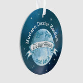 Foto van jou naar de maan en terug ornament (voorkant)