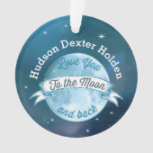 Foto van jou naar de maan en terug ornament (voorkant)