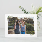 Foto van Joy and Peace Family Modern Kerstmis  Feestdagenkaart (Staand voorkant)