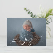 Foto van JOY modern-vakantiegeboorte Feestdagenkaart (Staand voorkant)