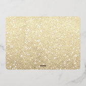 Foto van Joyful Married Modern Classic Weddenschap Folie Feestdagenkaart (Achterkant)