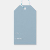 Foto van Joyful Modern Blush Blue Kerstmis Cadeaulabel (Achterkant)