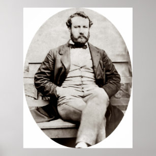  foto van Jules Verne-portret Poster