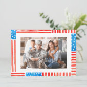 Foto van juli: 'Painted Independence' Feestdagenkaart (Staand voorkant)