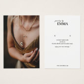 Foto van juwelen die display Kaart verdienen (Voorkant /achterkant)