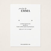 Foto van juwelen die display Kaart verdienen (Achterkant)