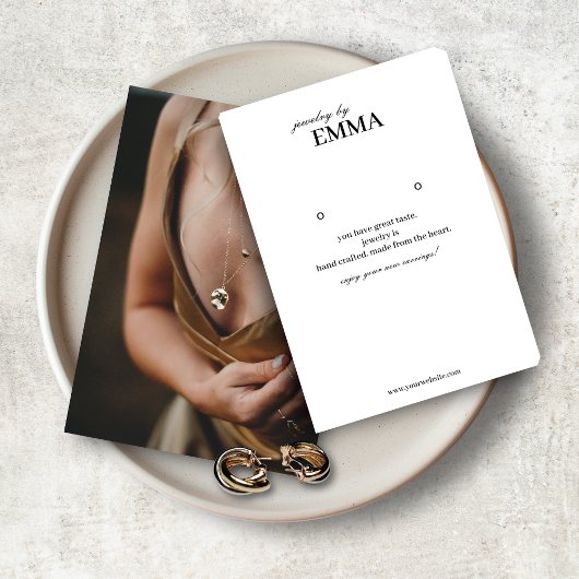 Foto van juwelen die display Kaart verdienen