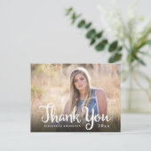 Foto van kalligrafie afstudeerbedankje briefkaart (Staand voorkant)