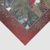 Foto van kardinaal sneeuw tissuepapier (Detail)