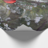 Foto van kardinaal sneeuwpijn cadeaupapier (Hoek)