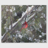 Foto van kardinaal sneeuwpijn cadeaupapier (Vlak)