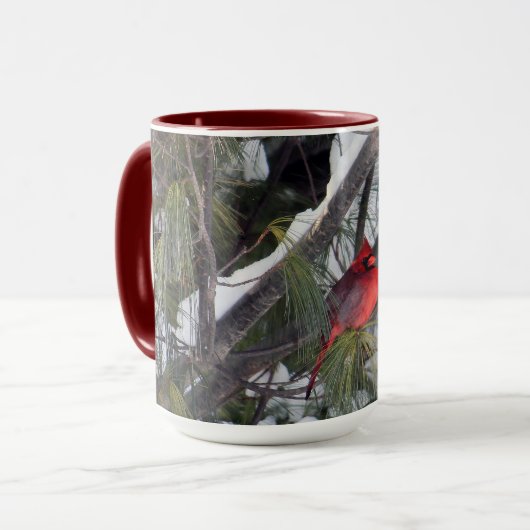 Foto van kardinaal sneeuwpijn mok (Voorkant links)