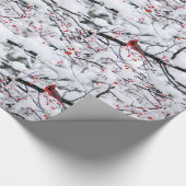 Foto van kardinale sneeuwboom cadeaupapier (Hoek)