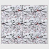 Foto van kardinale sneeuwboom cadeaupapier (Vlak)