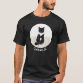 Foto van kat gepersonaliseerd met naam t-shirt (Voorkant)