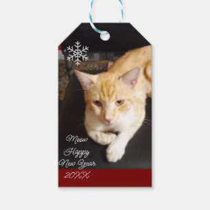 Foto van kat met tekst aanpassen cadeaulabel