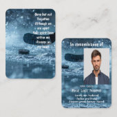 Foto van Keepsake Ice Hockey Sport Player Visitekaartje (Voorkant / Achterkant)