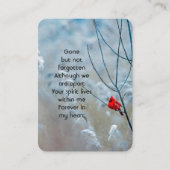 Foto van Keepsake Kardinaal Red Bird Visitekaartje (Voorkant)