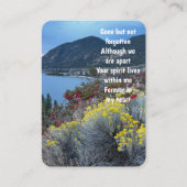 Foto van Keepsake Mountain Lake Flowers Visitekaartje (Voorkant)