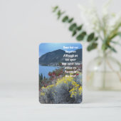 Foto van Keepsake Mountain Lake Flowers Visitekaartje (Staand voorkant)