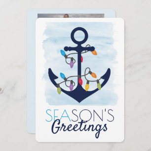 Foto van kerstanchor Lights Seizoenen Foto Feestdagenkaart
