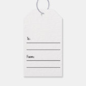 Foto van Kerstmis Blauw Wood Cadeaulabel (Achterkant)