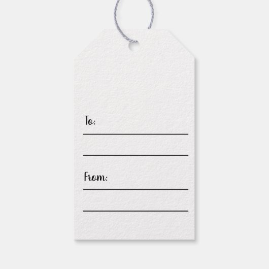 Foto van Kerstmis Blauw Wood Cadeaulabel (Achterkant)