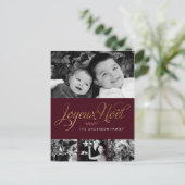 Foto van Kerstmis van Noel van Joyeux de Moderne Feestdagenkaart (Staand voorkant)