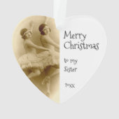  foto van kerstzuster Ballet Fun Ornament (achterkant)