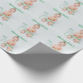 Foto van kind uploaden Eerste Kerstmis Cadeaupapier (Hoek)