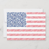 Foto van kinderen met vuurwerk in rood, wit en bla bedankkaart (Achterkant)