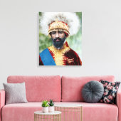 Foto van King Haile Selassie in Ethiopië Canvas Afdruk (Insitu (Woonkamer))