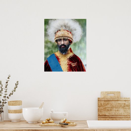 Foto van King Haile Selassie van Ethiopia Canvas P Poster (Keuken)