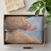 Foto van kippen en roosters op de muur tissuepapier (Geschenk)