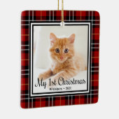 Foto van Kitten met 1 Kerstmis 2 Keramisch Ornament (Rechts)