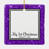 Foto van Kitten met 1 Kerstmis 2 Keramisch Ornament (Achterkant)