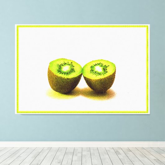 Foto van 'Kiwivrucht'. Bestel nu Canvas Afdruk (Insitu (Houten vloer))