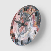 Foto van kleurrijk Petrified Wood Ronde Klok (Hoek)