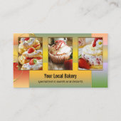 Foto van kleurrijk Sweet Bakery Dessert Visitekaartje (Voorkant)