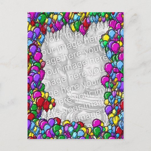 Foto van kleurrijke ballonnen briefkaart (Voorkant)