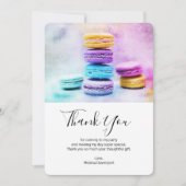 Foto van kleurrijke Macarons Bedankkaart (Voorkant)