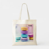 Foto van kleurrijke Macarons Tote Bag (Achterkant)