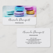 Foto van kleurrijke Macarons Visitekaartje (Voorkant / Achterkant)