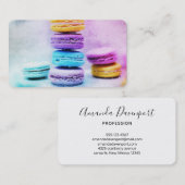 Foto van kleurrijke Macarons Visitekaartje (Voorkant / Achterkant)