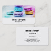 Foto van kleurrijke Macarons Visitekaartje (Voorkant / Achterkant)
