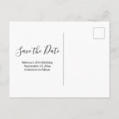 Foto van kleurrijke macro's Sla de datum op Uitnodiging Briefkaart (Achterkant)