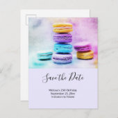 Foto van kleurrijke macro's Sla de datum op Uitnodiging Briefkaart (Voorkant / Achterkant)