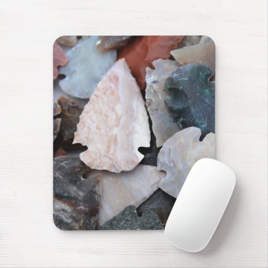 Foto van kleurrijke pijlpunten muismat (Met muis)