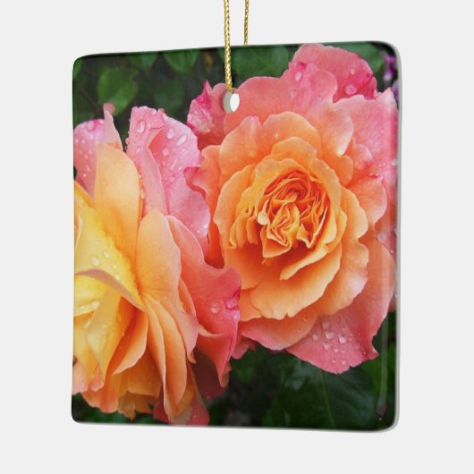 Foto van kleurrijke rozen keramisch ornament (Links)