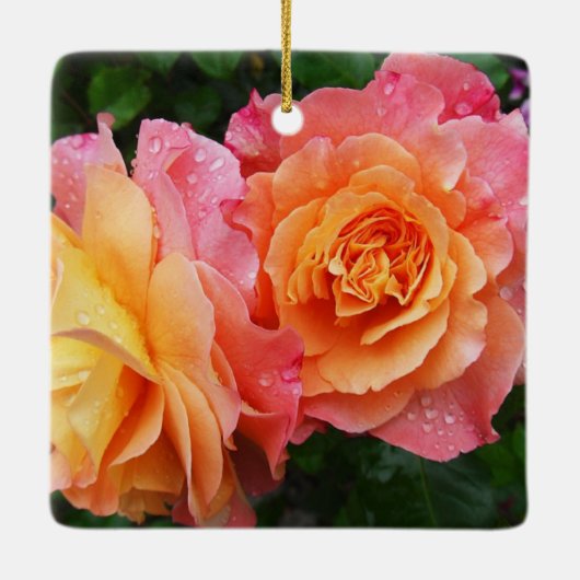 Foto van kleurrijke rozen keramisch ornament (Achterkant)